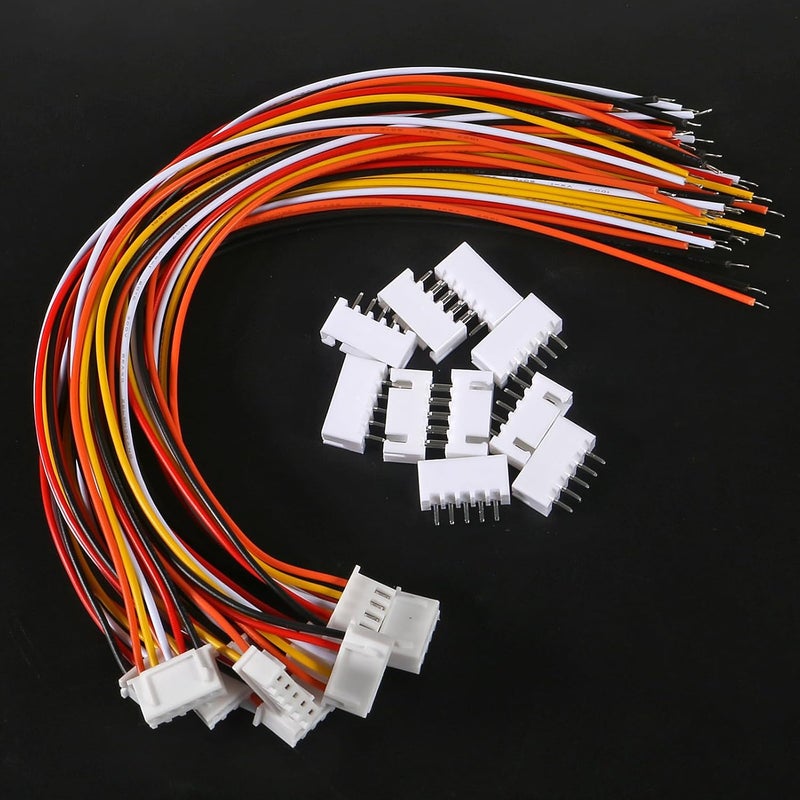 ACEIRMC 40Pairs JST-XH Connector Kit, XH 2.54mm 2/3/4/5 Pin Header Male and Female Connectors Plug Adapter with Flat Wire Cable 200mm 26AWG Compatible with JST XH (2/3/4/5P/Set) - Image 5